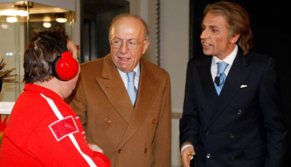 Jean Todt (alias Alvaro Vitali), Fedele Confalonieri e Luca Cordero di Montezemolo (alias Dario Ballantini)