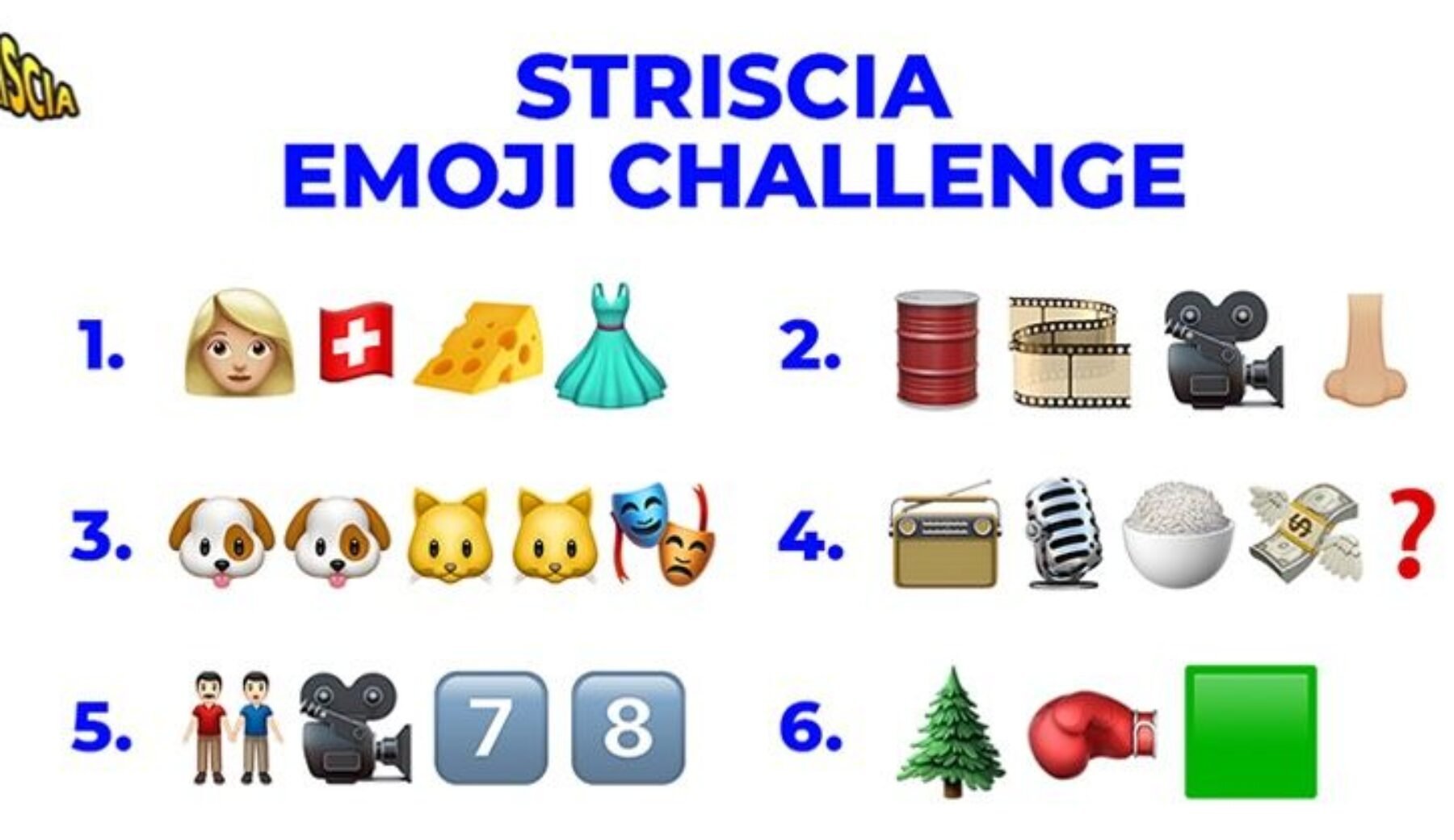 Striscia Emoji Challenge: ecco le soluzioni