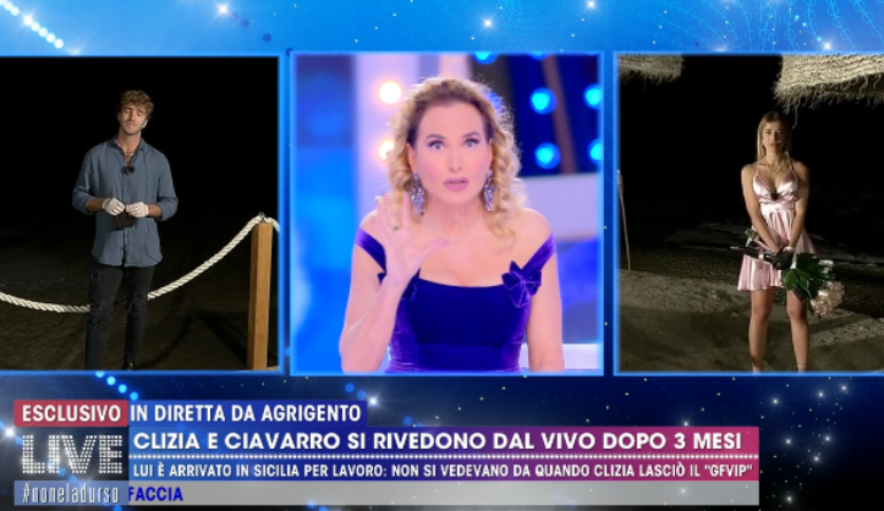 Barbara D’Urso sgrida Paolo Ciavarro e Clizia Incorvaia in diretta: ecco il video dell’imbarazzante momento