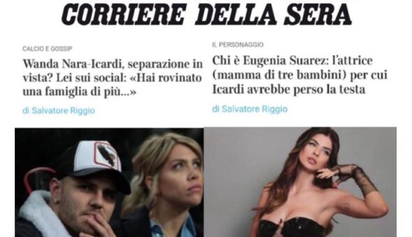 Ultim'ora: Wanda Nara denuncia il Corriere della Sera