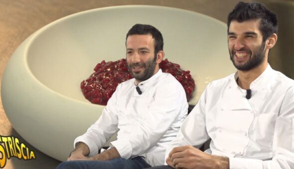 Capolavori italiani in cucina, il Riso all'alchermes, angostura e vaniglia di Pierpaolo Ferracuti e Richard Abou Zaki