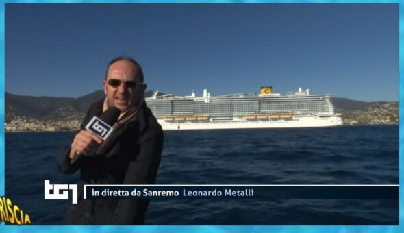 Al TG1 pubblicità occulta della nota nave da crociera (che è pure sponsor del Festival)