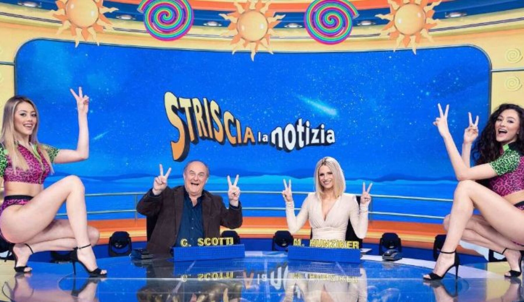 Boom d’ascolti per l’esordio Scotti-Hunziker: Striscia domina l’access prime-time