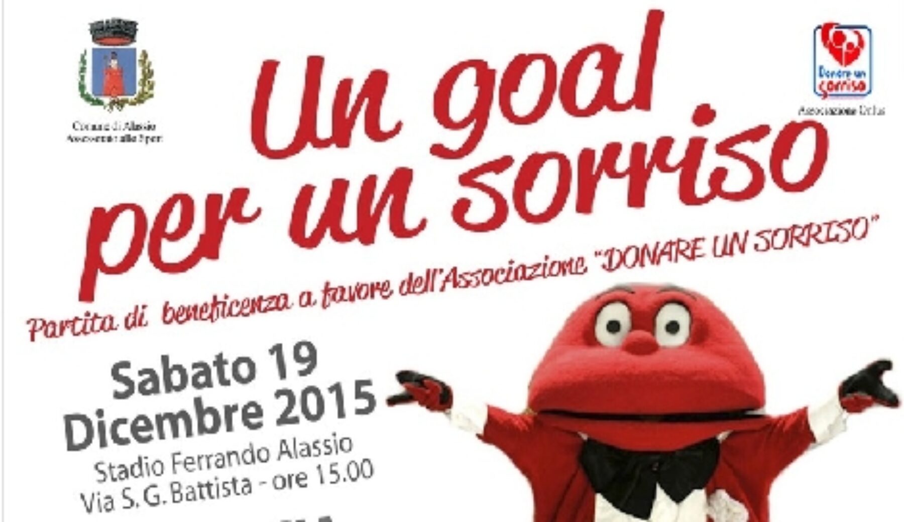 Un goal per un sorriso – Partita di beneficenza a favore dell’associazione “Donare un sorriso”