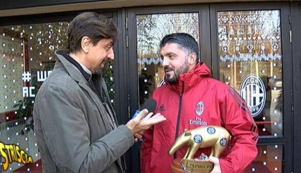 Tapiro d’oro a Rino Gattuso per aver pareggiato contro il Benevento al debutto da allenatore del Milan