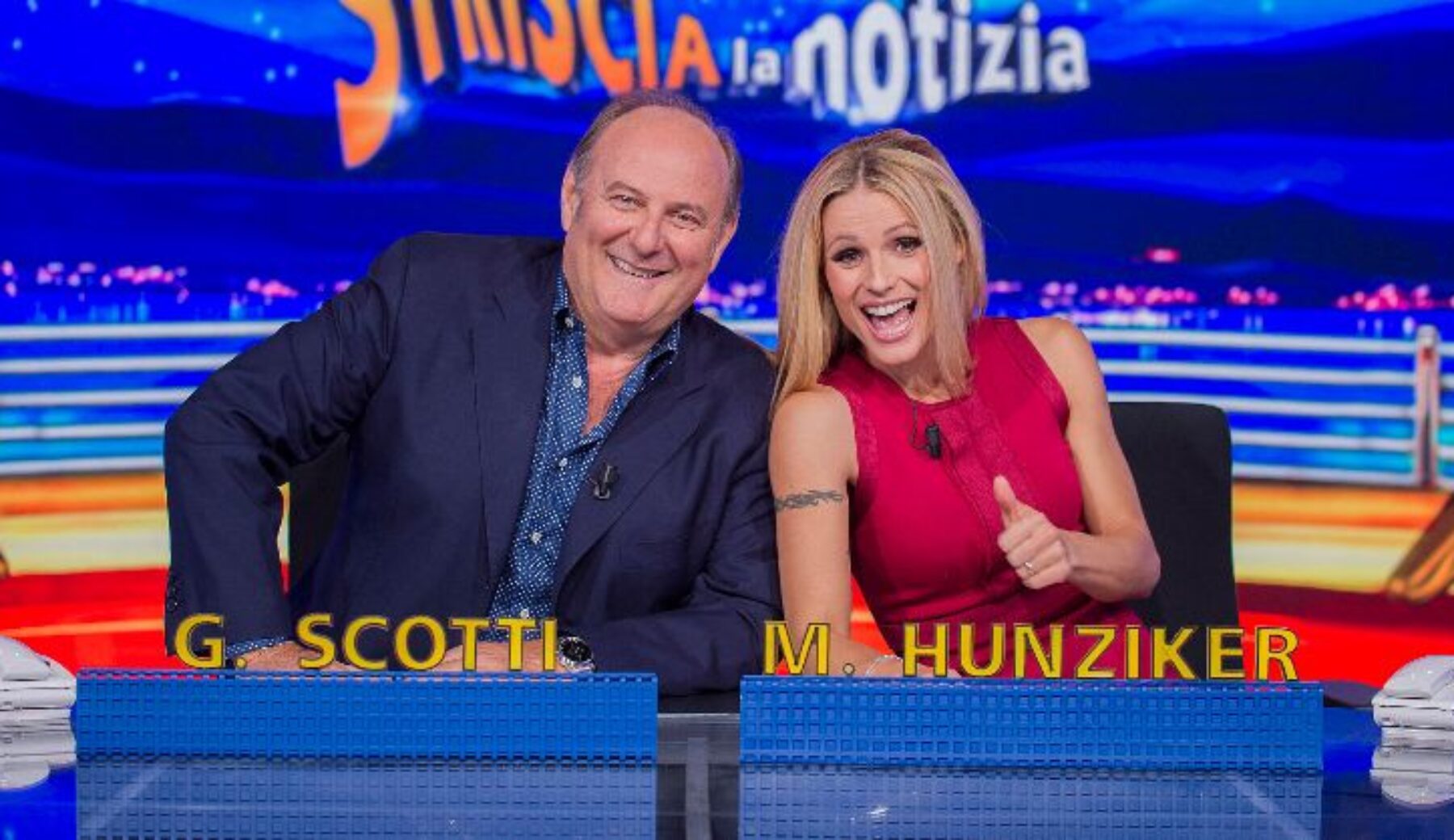 Da lunedì 8 gennaio Gerry Scotti torna a condurre Striscia la notizia con Michelle Hunziker