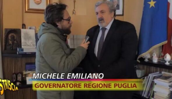 Dopo le dimissioni dell’assessore Mazzarano Pinuccio intervista Michele Emiliano: «se ci sono situazioni opache parlatene con Striscia, con i carabinieri, con me»