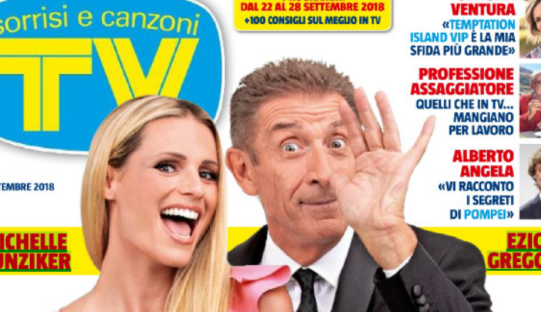 Ezio Greggio e Michelle Hunziker a Tv Sorrisi e Canzoni