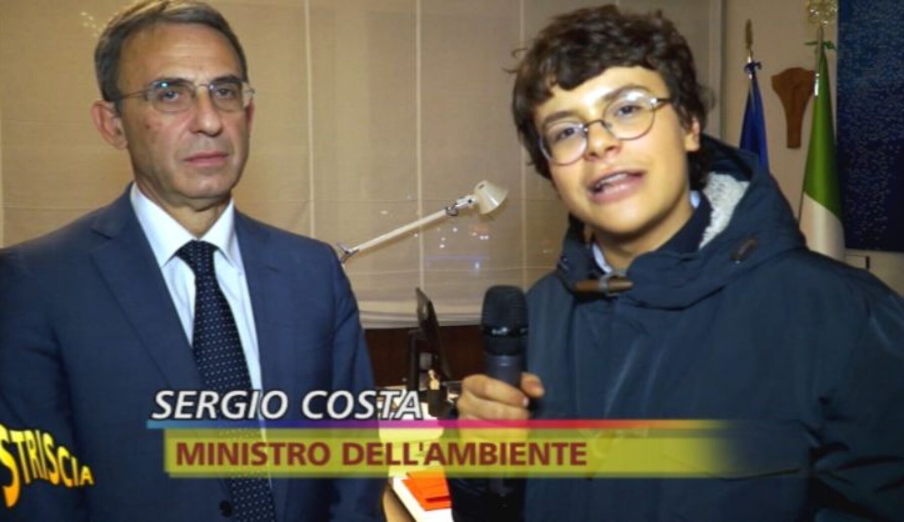 Striscia la notizia, Eric Barbizzi dal ministro dell’Ambiente Sergio Costa