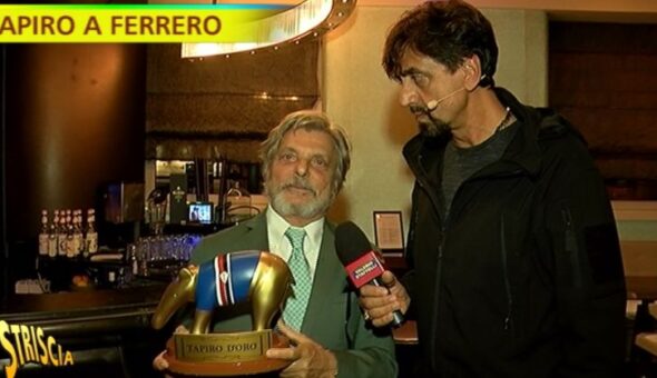 Questa sera a Striscia: Tapiro d'Oro a Massimo Ferrero per lo scarso rendimento della Sampdoria