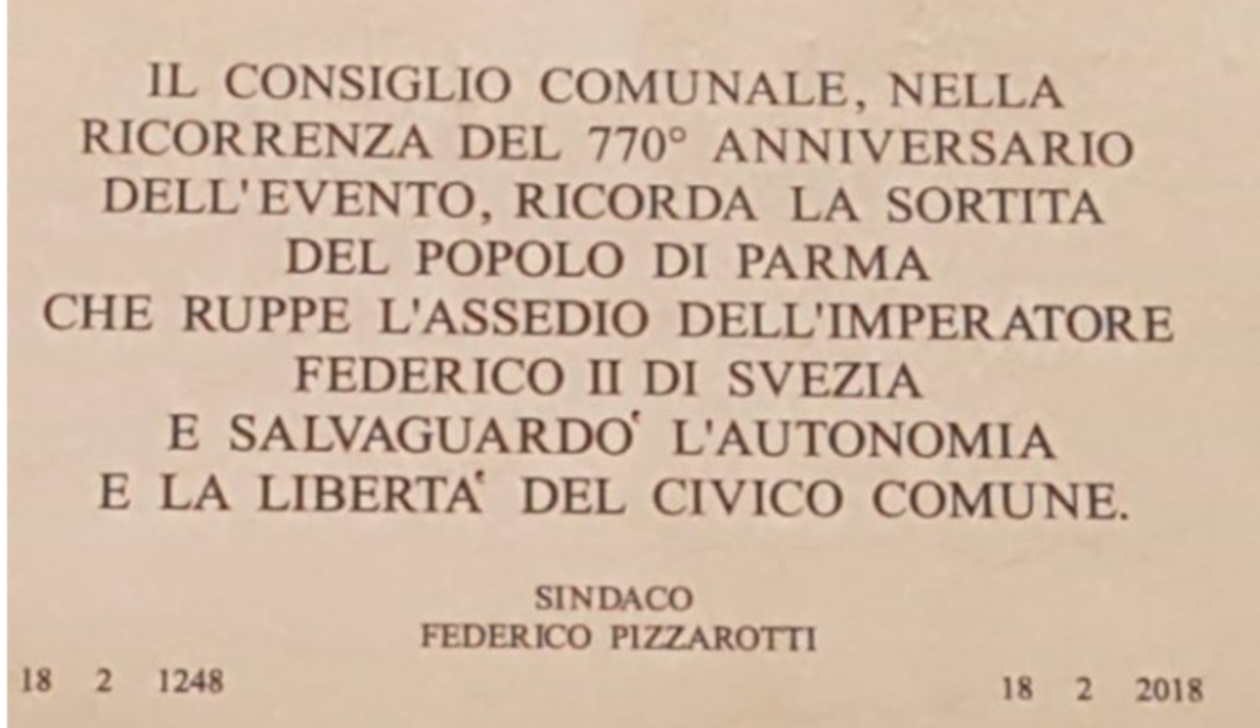 Federico II di “Svezia”, la targa sbagliata a Parma che fa discutere