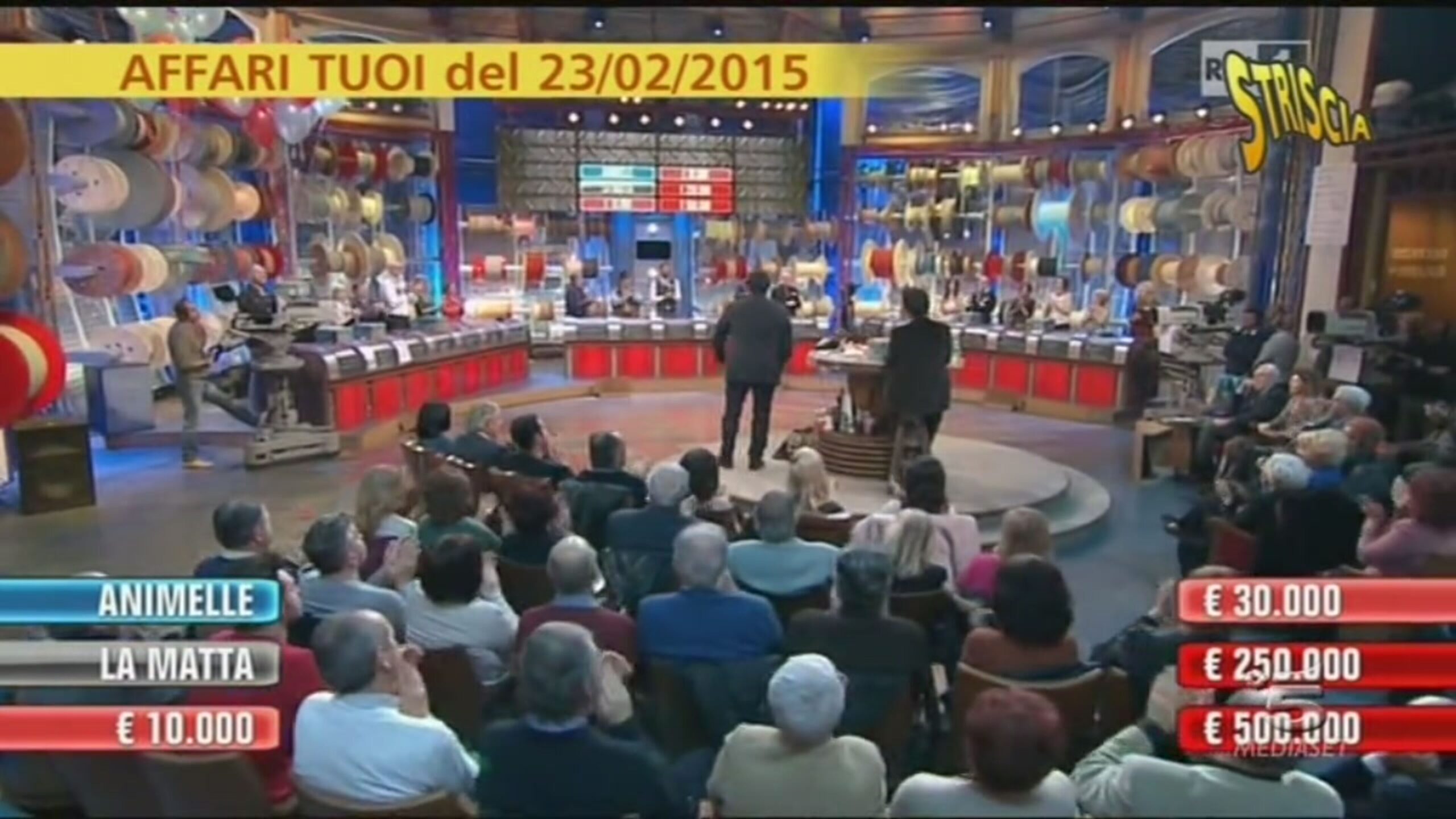 Il caso ad Affari Tuoi Striscia la notizia