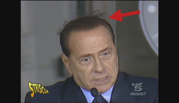 I capelli ritti di Berlusconi