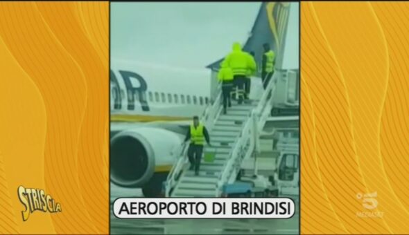 Neve all'aeroporto di Brindisi