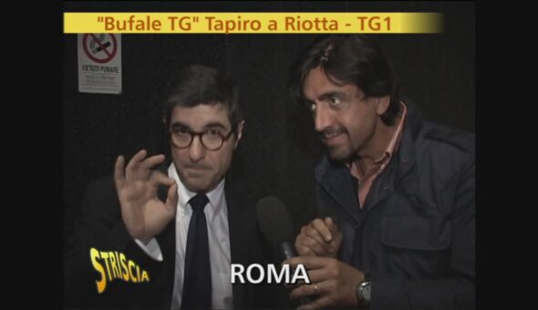 Tapiri ai direttori Di Bella (Tg3) e Riotta (Tg1)