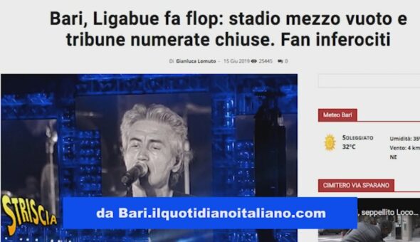 Pinuccio parla del flop di Ligabue a Bari