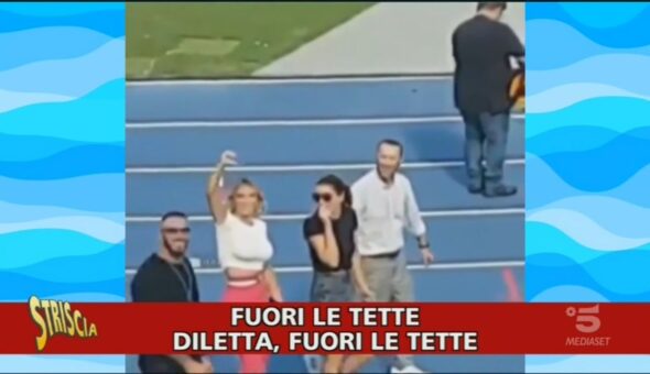 Striscia lo striscione con Diletta Leotta