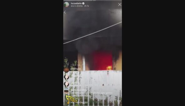 Incendio alle Vele di Scampia