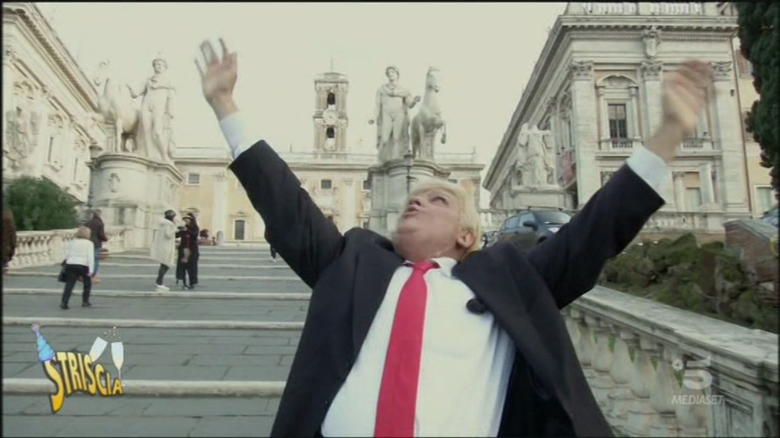 Il Capodanno di Donald Trump a Roma - Striscia la notizia