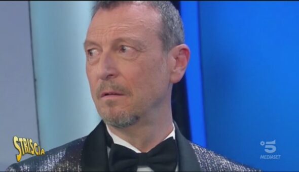 La performance di Amadeus a Sanremo