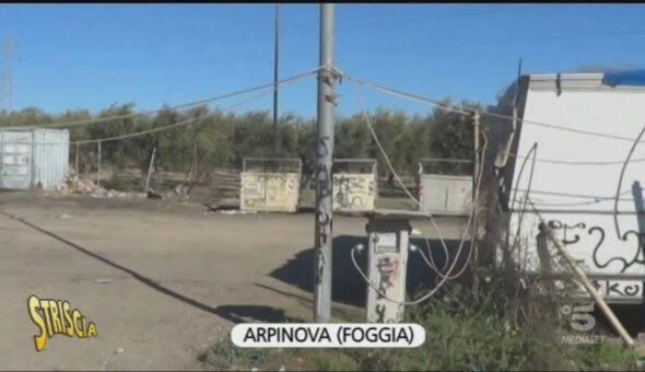 Arpinova, fogna a cielo aperto nel campo rom