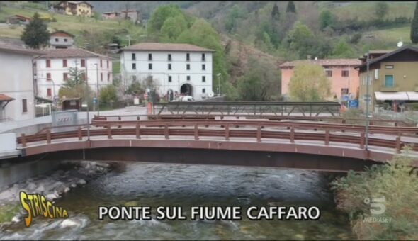 Il ponte nuovo, ma chiuso sul fiume Caffaro