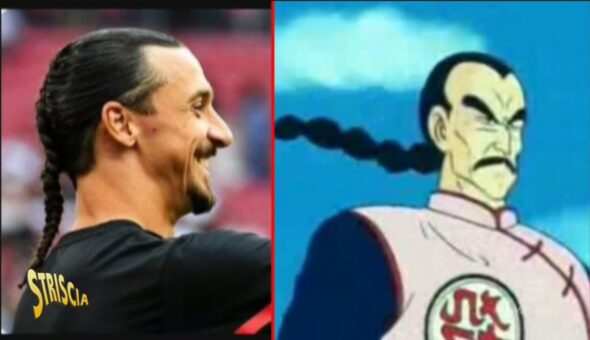 Ibrahimovic e il sosia da cartone animato