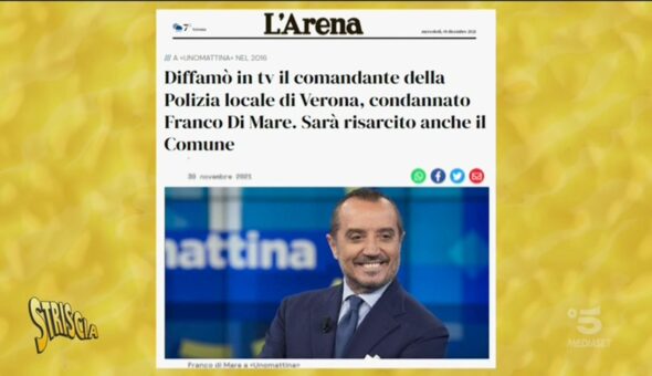 Di Mare condannato per diffamazione