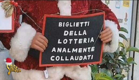 Striscia il cartellone, tempo di biglietti d'auguri