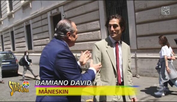 Damiano dei Maneskin a Montecitorio