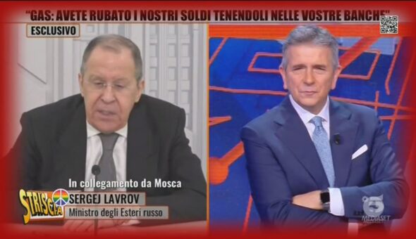 Brindisi e l'intervista a Lavrov, la postura lo tradisce