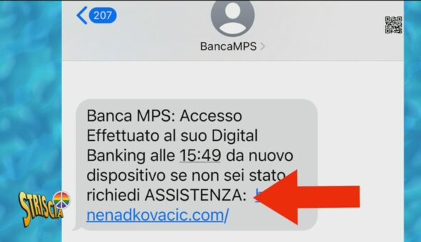 Il messaggio truffa MPS per rubare i vostri dati bancari