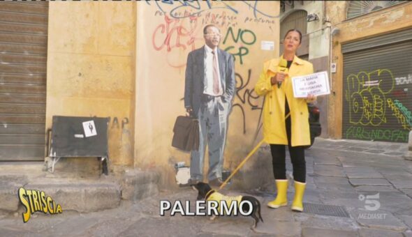Sfregiato il murale di Borsellino: la risposta di Palermo