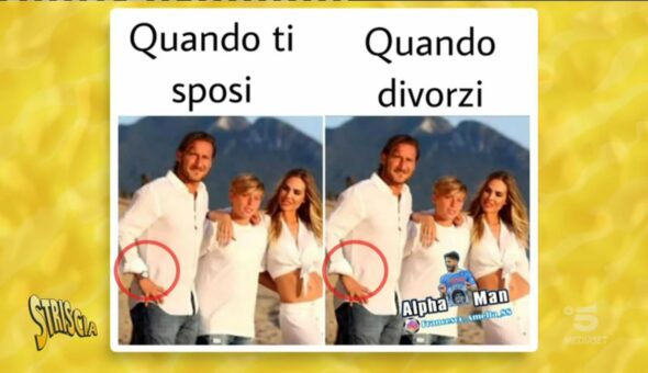 Ilary Blasi e Francesco Totti, questione di meme