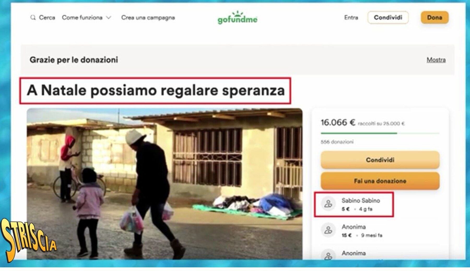 Stasera a Striscia, Soumahoro e il tempismo di Gofundme