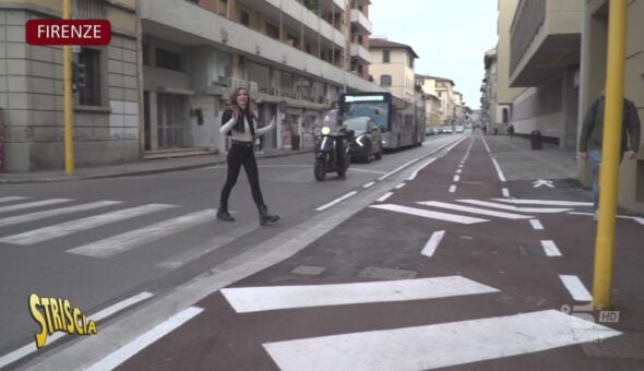 La psicosegnaletica di Firenze: strisce pedonali diagonali