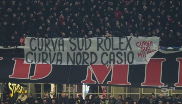 Al derby di Milano striscioni in perfetto stile Shakira