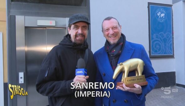 Amadeus, Tapiro per i calci ai fiori di Blanco. Sapeva tutto?