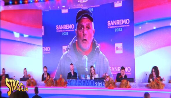 Stasera a Striscia Lucci a Sanremo in cerca di polemiche