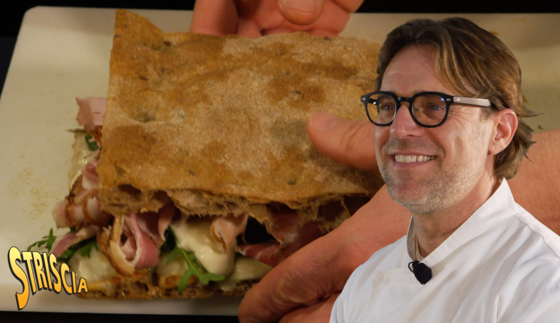 Oggi a Striscia, la pizza “Doppio Crunch” di Renato Bosco