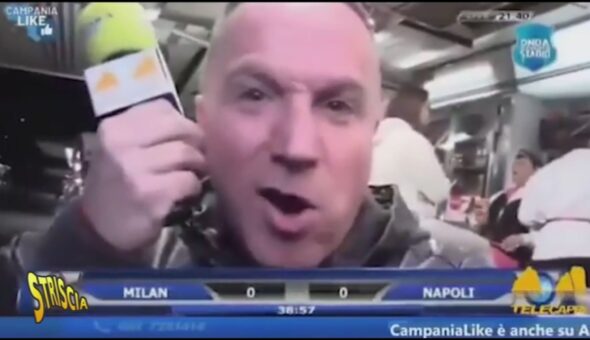 Telecapri festeggia il goal del… Milan