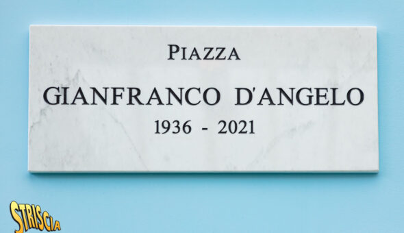 Davanti allo studio di Striscia è stata inaugurata piazza Gianfranco D'Angelo
