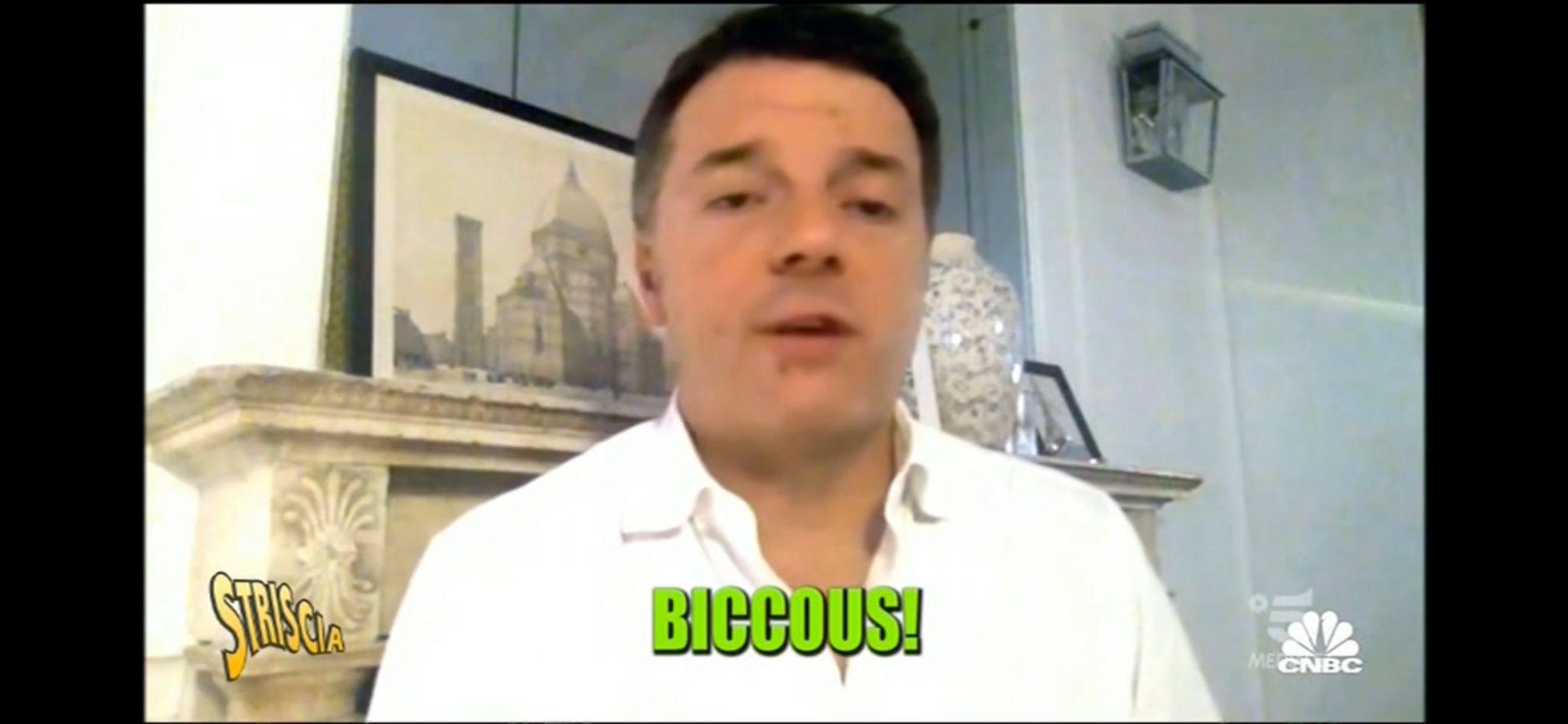Renzi (e il suo inglese Mostruoso) si candidano alle Europee - Striscia la notizia