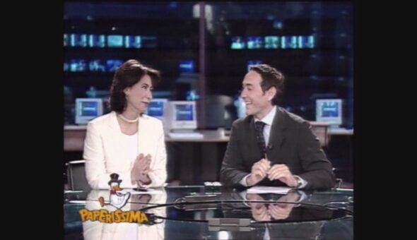 Cesara Buonamici ed Emilio Carelli insieme a… Paperissima