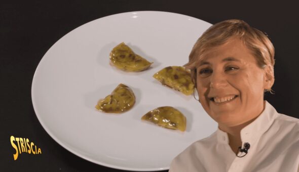 Oggi a Striscia, i “Ravioli al vapore, zucchine grigliate e maggiorana” di Antonia Klugmann