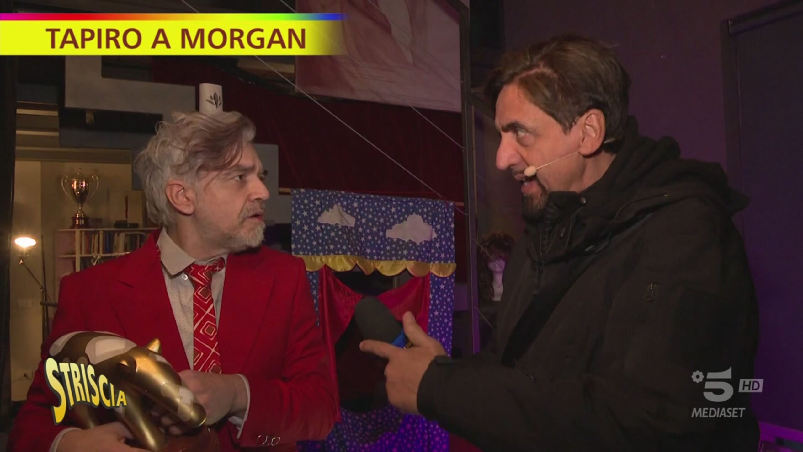 Tapiro incerottato a Morgan: “Mai minacciato Ambra”