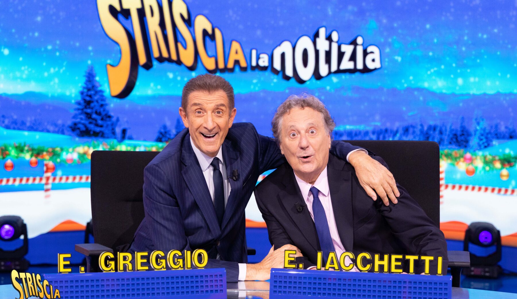 L’11 dicembre Ezio Greggio ed Enzo Iacchetti tornano alla conduzione di Striscia la notizia