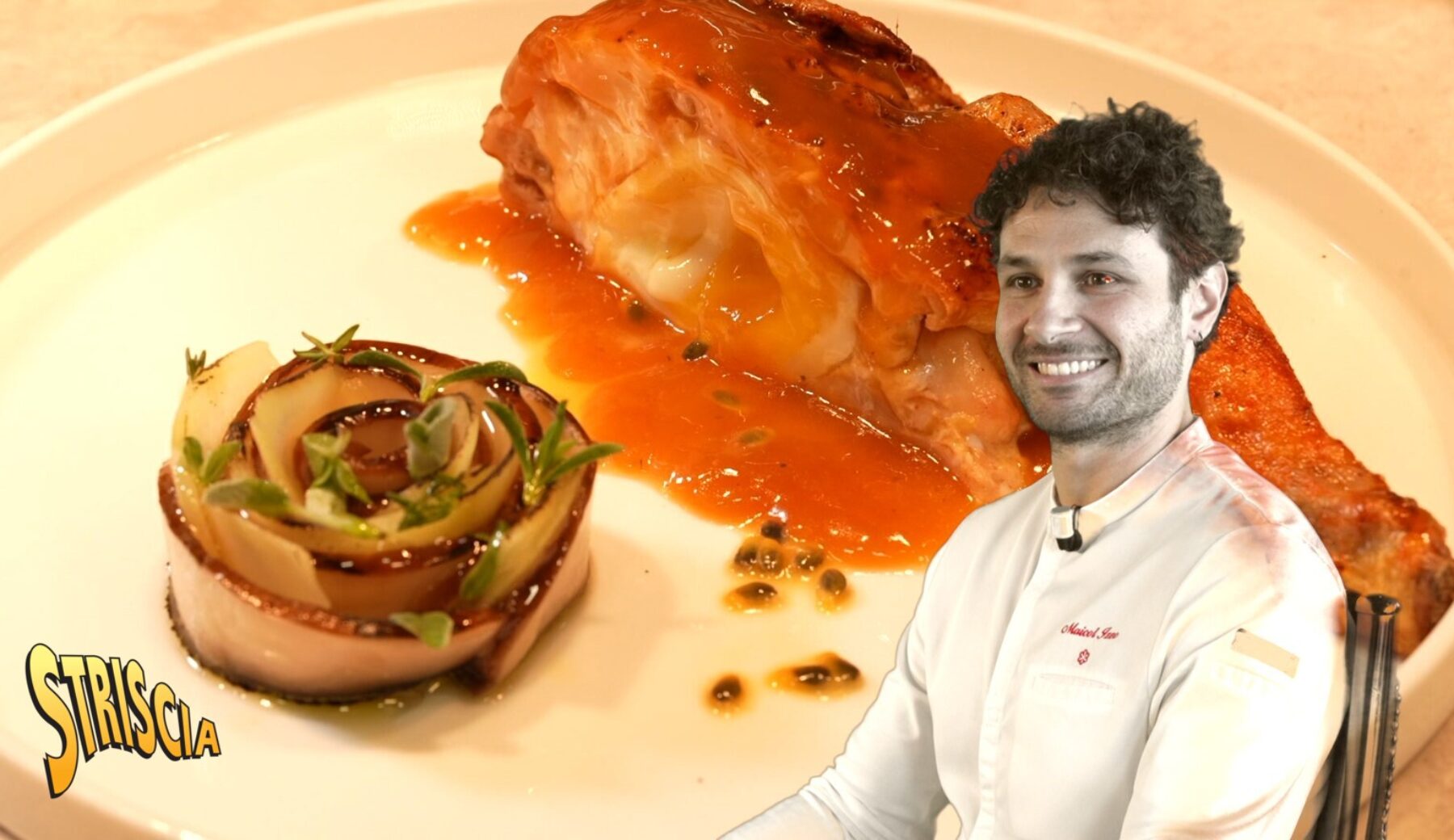 Stasera a Striscia il “Pollo arrosto con sorpresa” di Maicol Izzo