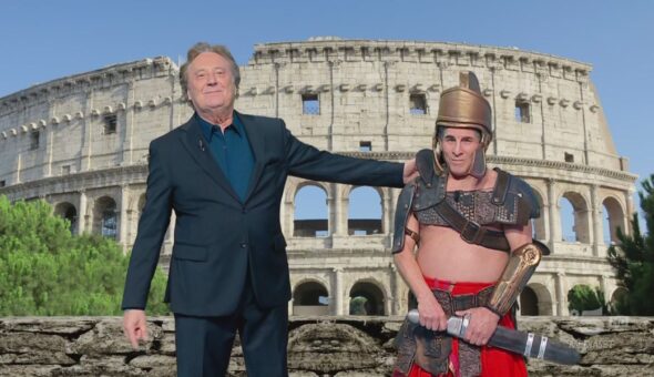Roma, Enzino incontra Russell Crowe