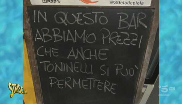 Il bar con prezzi che anche Toninelli si può permettere